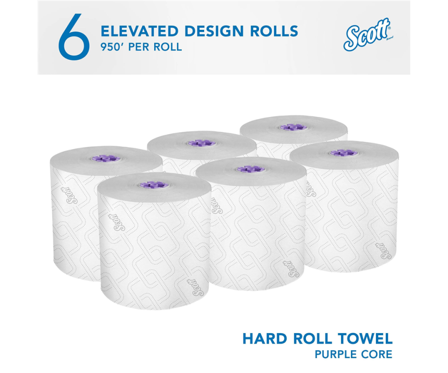 Scott Essential White High-Capacity Hard Roll Paper Towels (8 in. x 950 ft., 6 RL/CS)